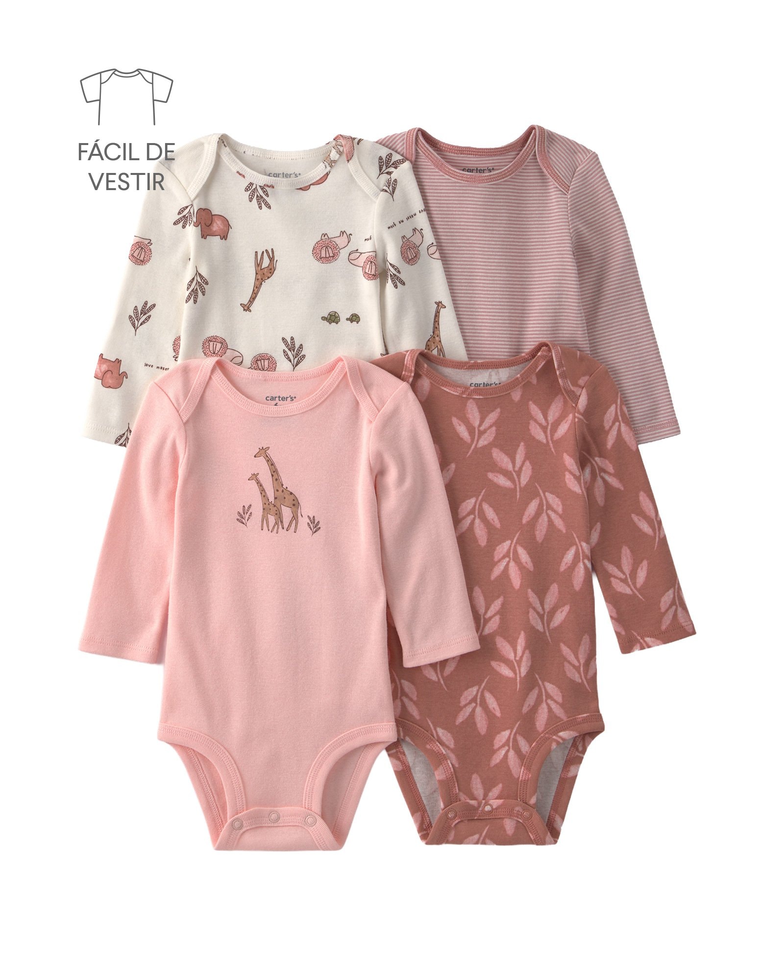 Kit body bebê 4 peças selva - multicor | Carter's