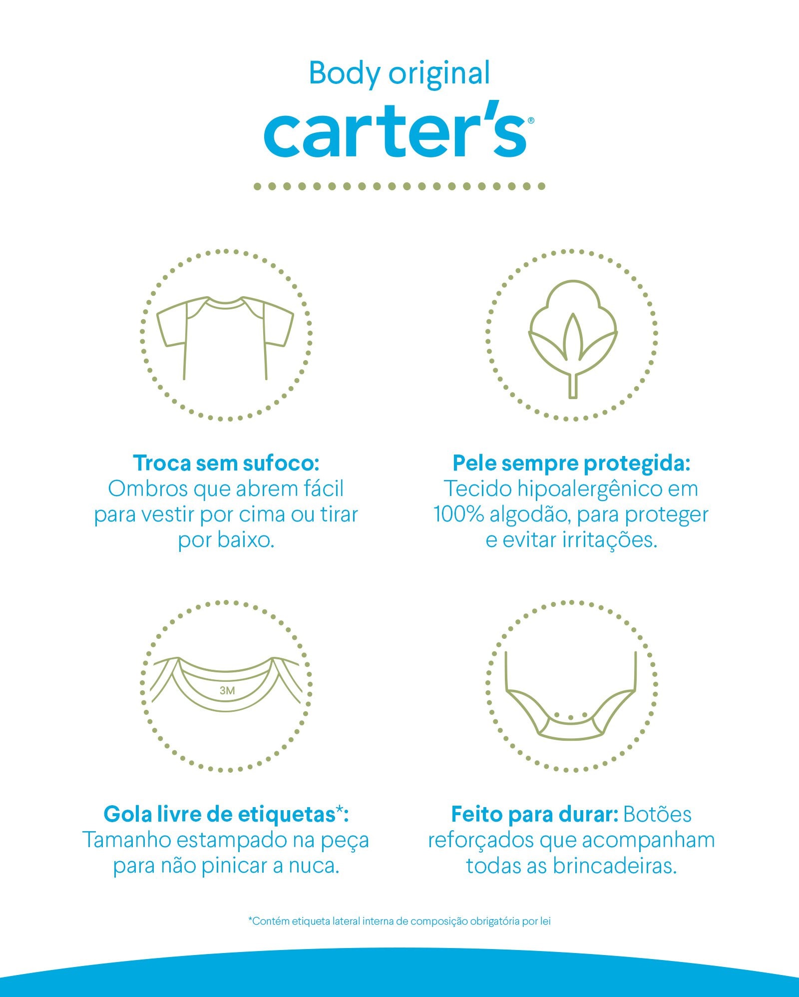 Kit body bebê 4 peças selva - multicor | Carter's