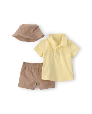 Conjunto curto bebê 3 peças com chapéu bucket - multicor | Carter's