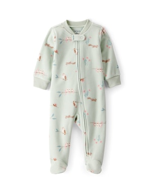 Macacão bebê em fleece com pezinhos - verde | Carter's