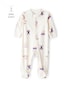 Macacão bebê em fleece animais na neve - off-white | Carter's