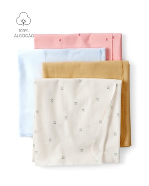 Kit cueiro bebê 4 peças frutinhas - multicor | Carter's