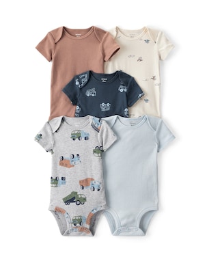 Kit body bebê 5 peças caminhão - multicor | Carter's
