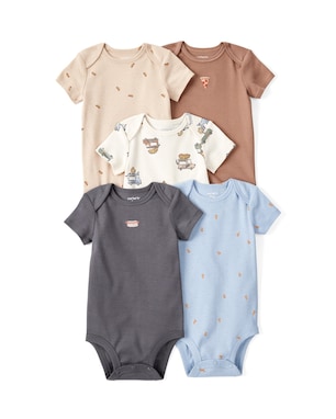 Kit body bebê 5 peças food - multicor | Carter's