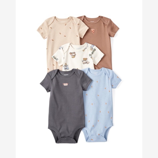 Kit body bebê 5 peças food - multicor | Carter's
