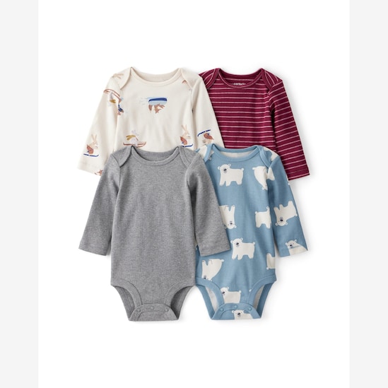 Kit body bebê 4 peças variados - multicor | Carter's
