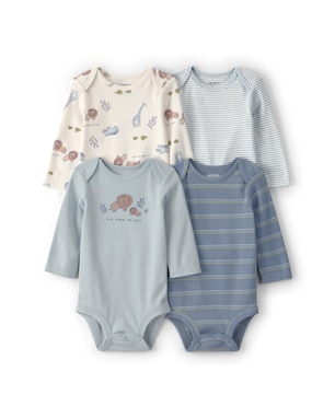 Kit body bebê 4 peças selva - multicor | Carter's