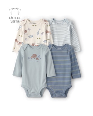Kit body bebê 4 peças selva - multicor | Carter's