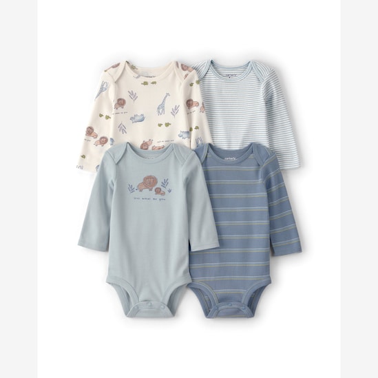 Kit body bebê 4 peças selva - multicor | Carter's