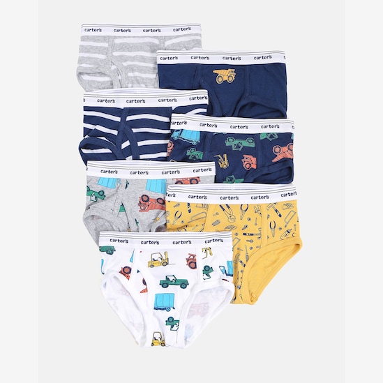 Kit cueca Carter's infantil menino caminhão 7 peças - Multicor
