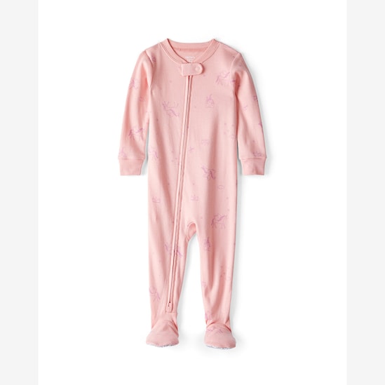 Macacão pijama infantil com pezinho unicórnio - rosa | Carter's