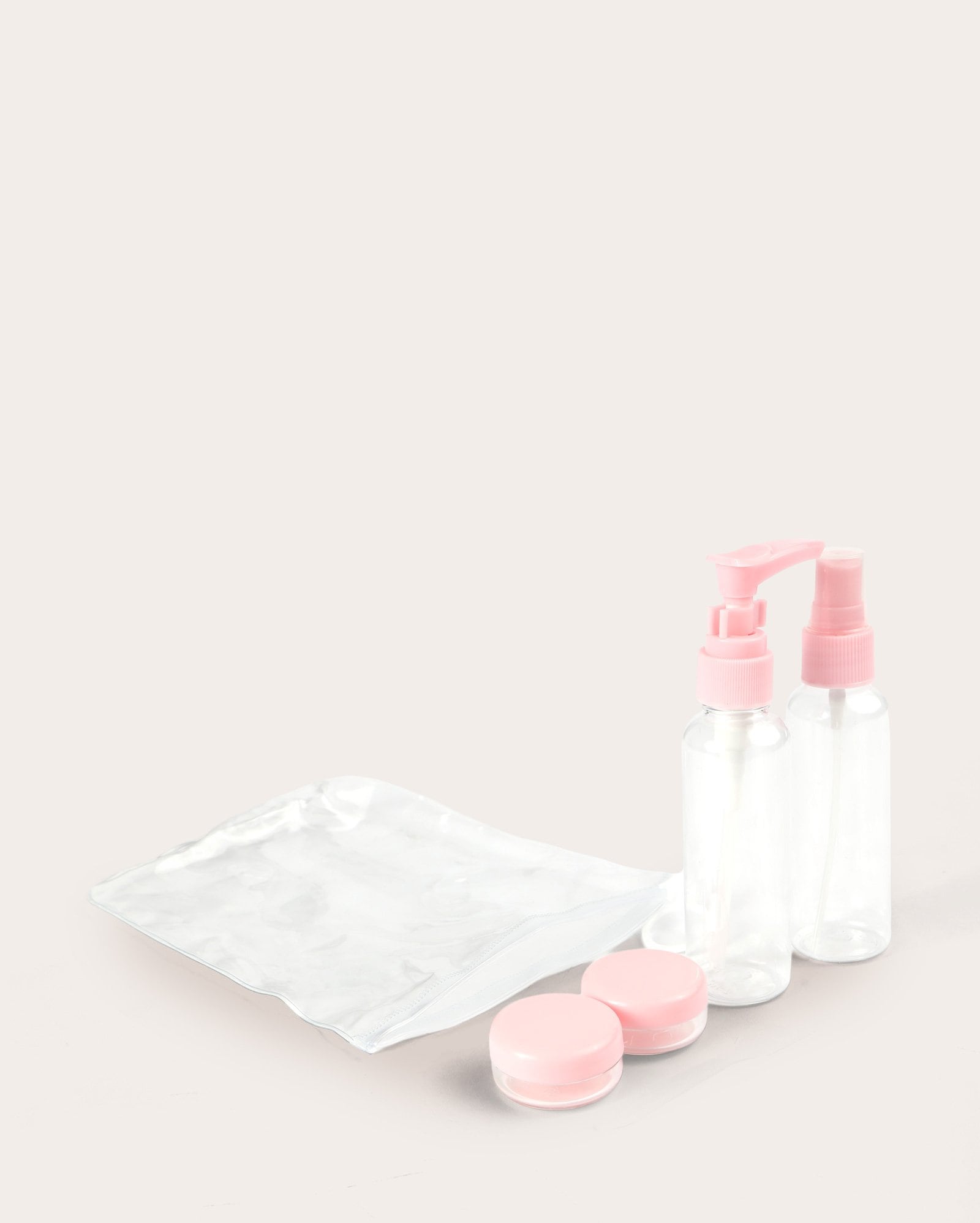 Kit frascos para viagem 4 peças - rosa