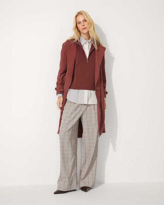 Trench coat com amarração feminino - Marrom | Bia Parente - Special Edition