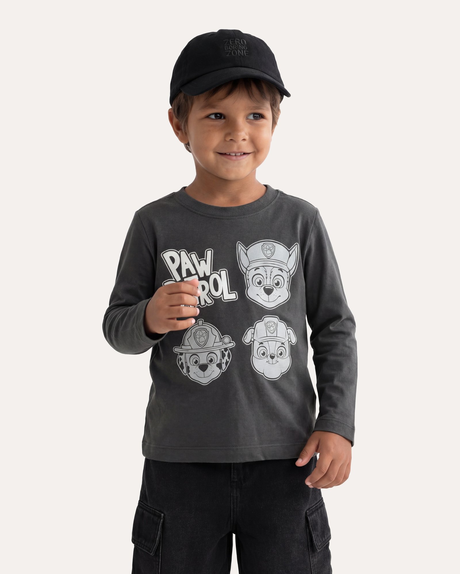 Camiseta infantil Patrulha Canina 1-6A - cinza | Paramount