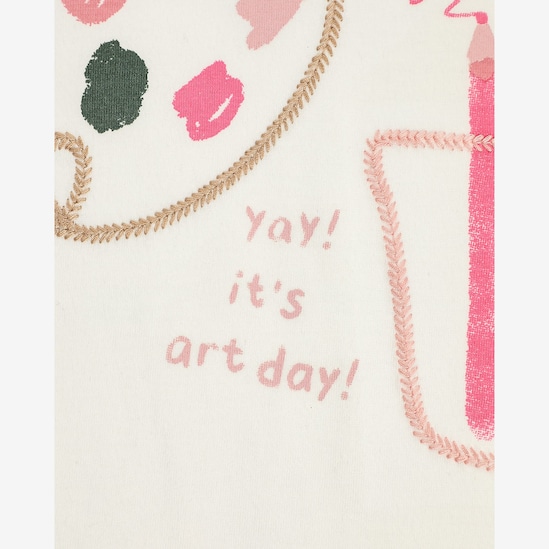 Camiseta infantil arte - branca | Carter's