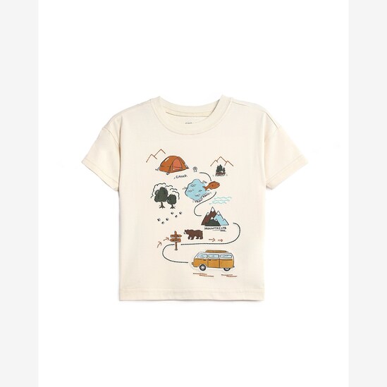 Camiseta infantil estampada - Bege | Carter's