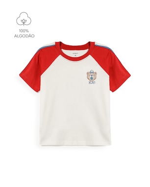 Camiseta infantil ursinho - branca | Carter's