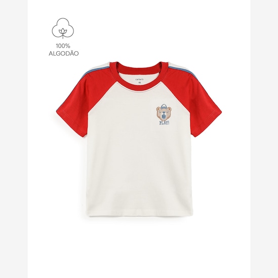 Camiseta infantil ursinho - branca | Carter's