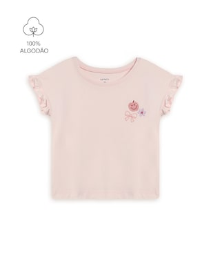 Camiseta infantil lacinho - rosa | Carter's