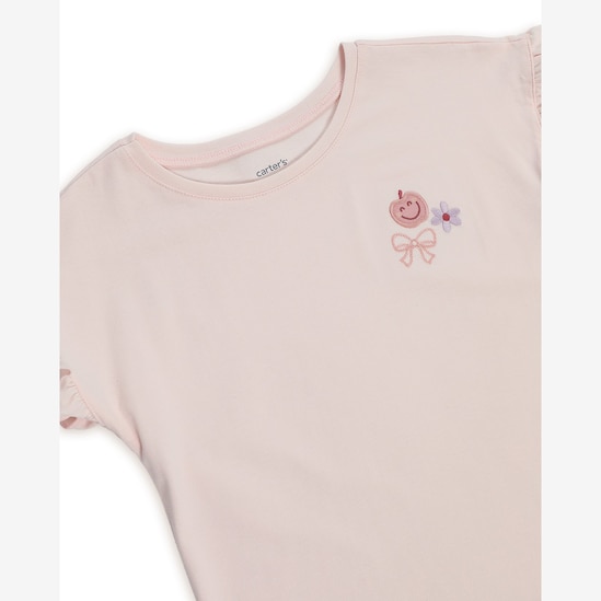 Camiseta infantil lacinho - rosa | Carter's