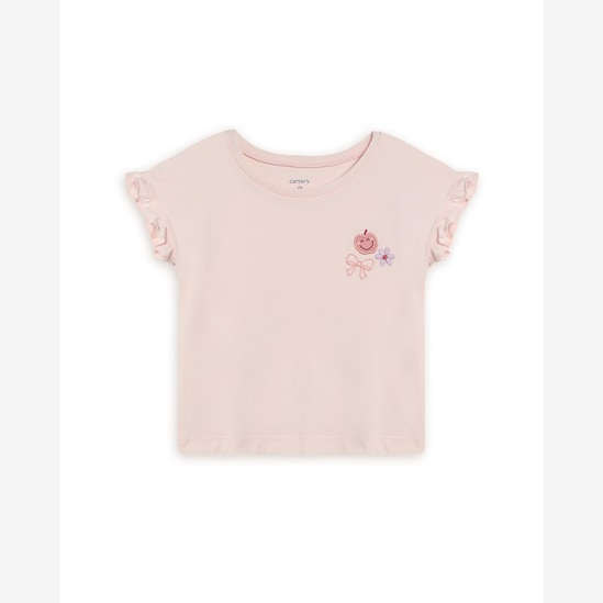 Camiseta infantil lacinho - rosa | Carter's