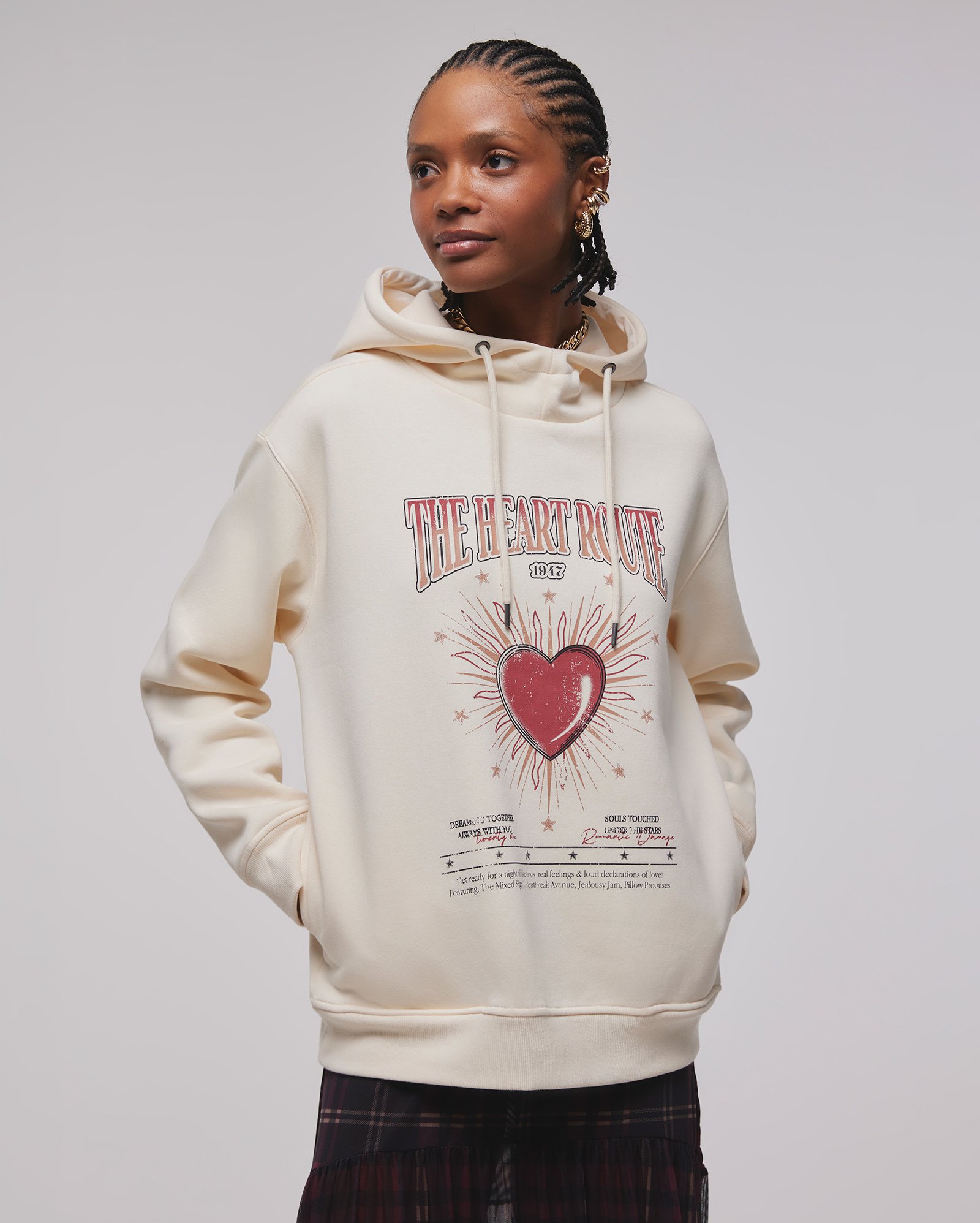 Blusa de moletom feminina oversized - bege | Juliana Jabour - Special Edition