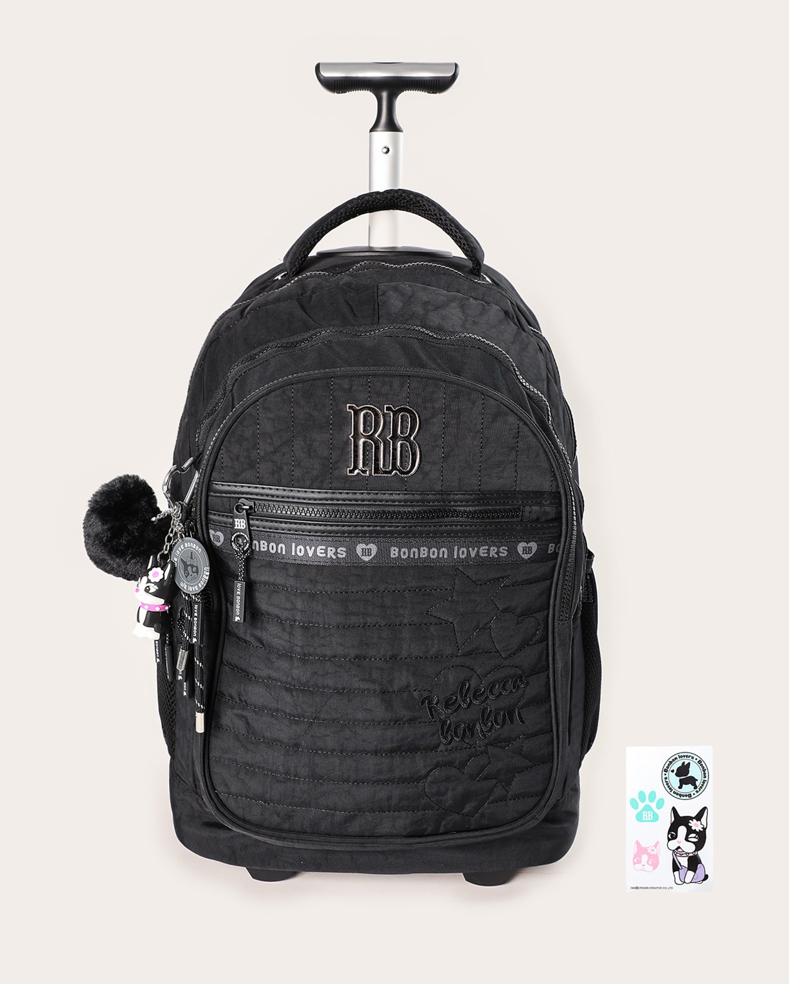Mochila infantil com rodinhas Sweet Dreams - Preto | Rebecca Bonbon