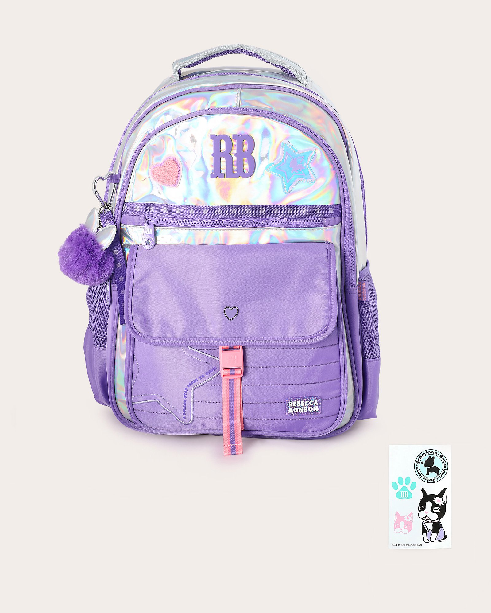 Mochila infantil Holo Shine - Lilás | Rebecca Bonbon
