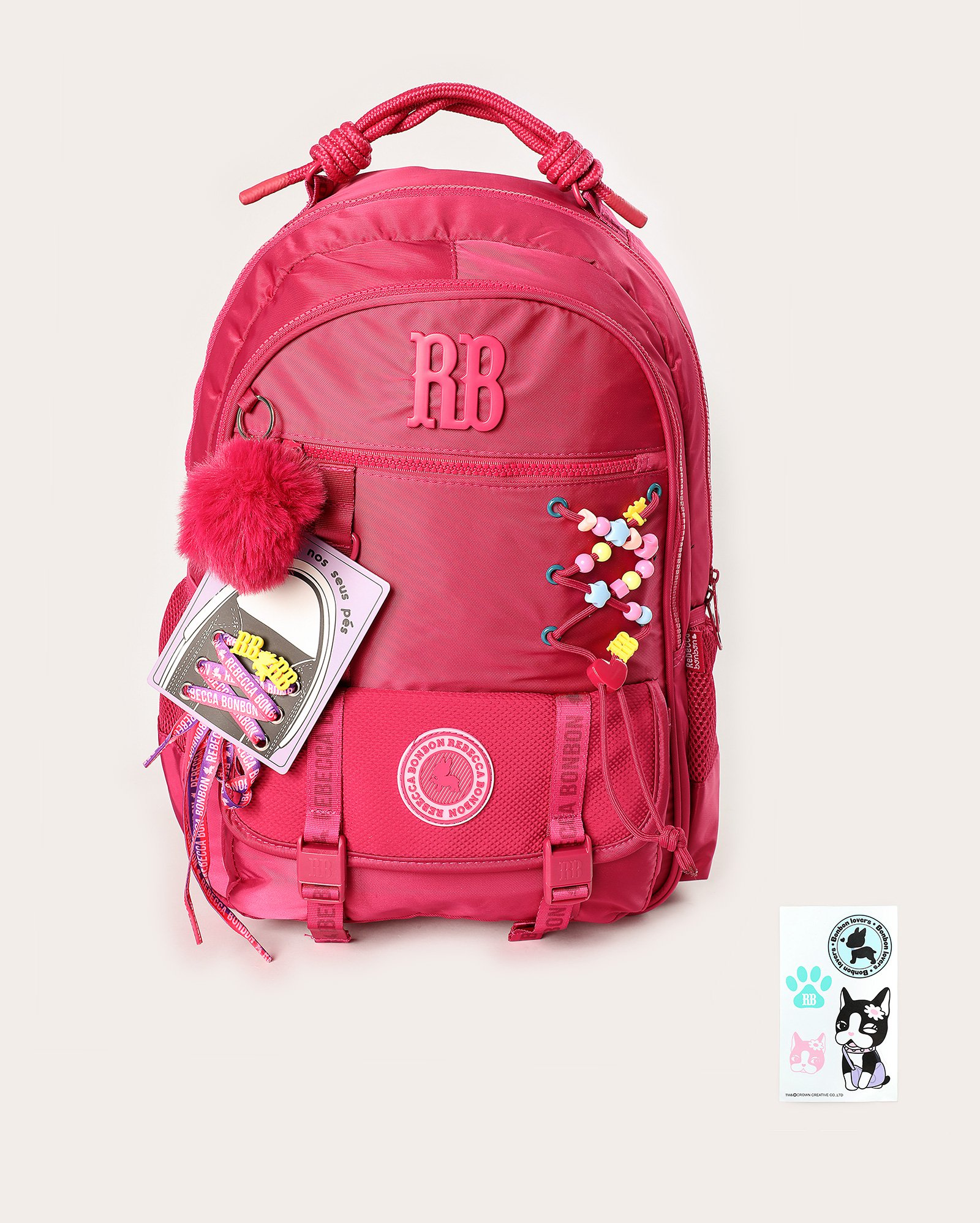 Mochila infantil Beaded Fun - Rosa Escuro | Rebecca Bonbon