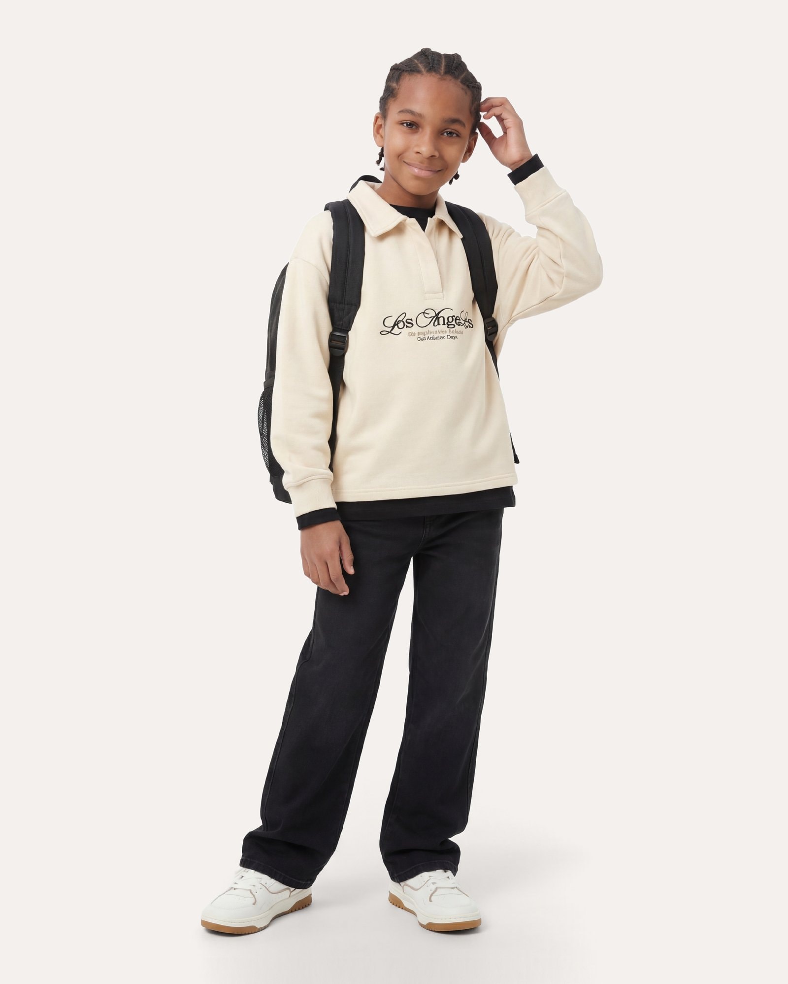 Calça black jeans infantil reta 6-14A