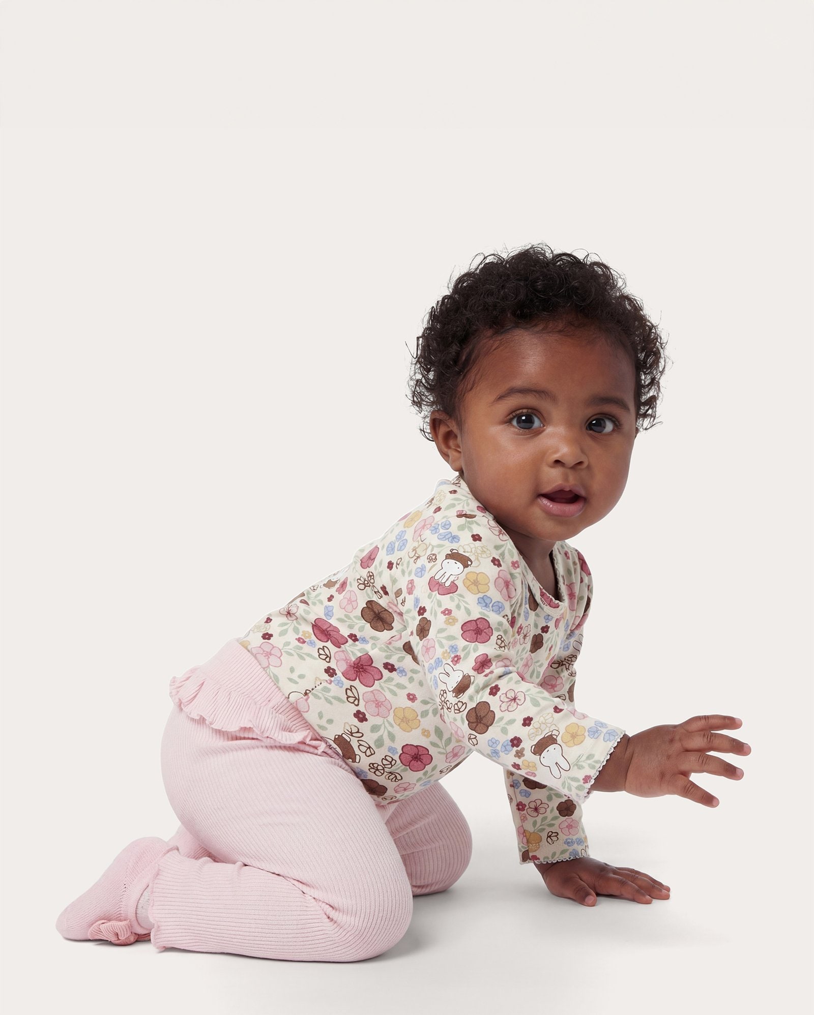 Body bebê estampado floral - multicor | Miffy