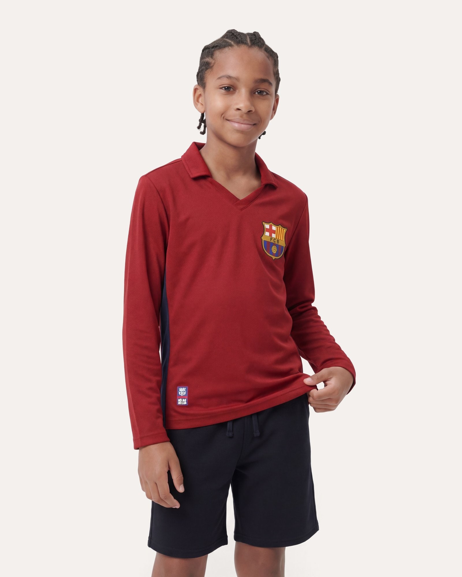 Camiseta infantil regular Barcelona FC 6-14A - vermelha