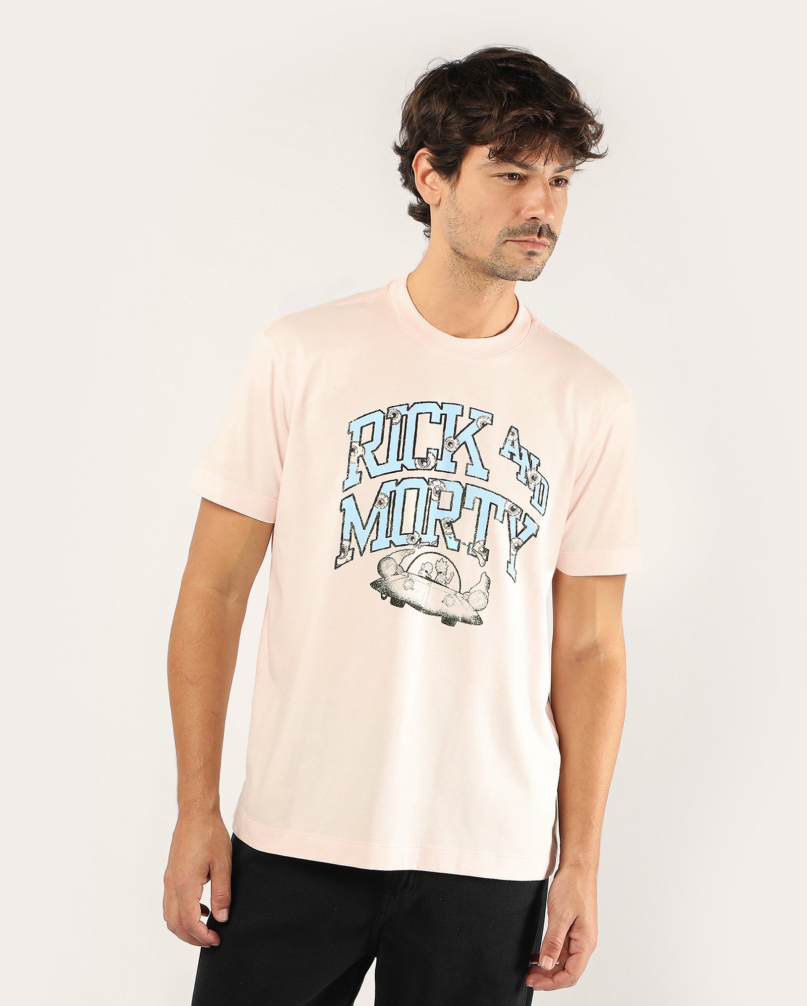 Camiseta masculina Rick and Morty - rosa | Cartoon Network
