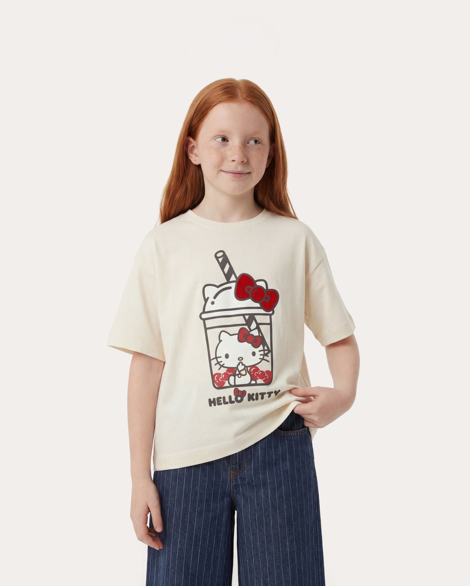 Camiseta infantil estampa Hello Kitty 6-14A – bege | Sanrio