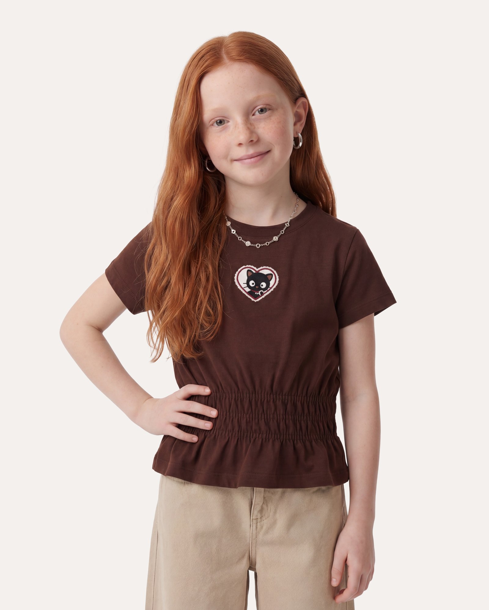 Camiseta infantil Chococat 6-14A - marrom | Sanrio