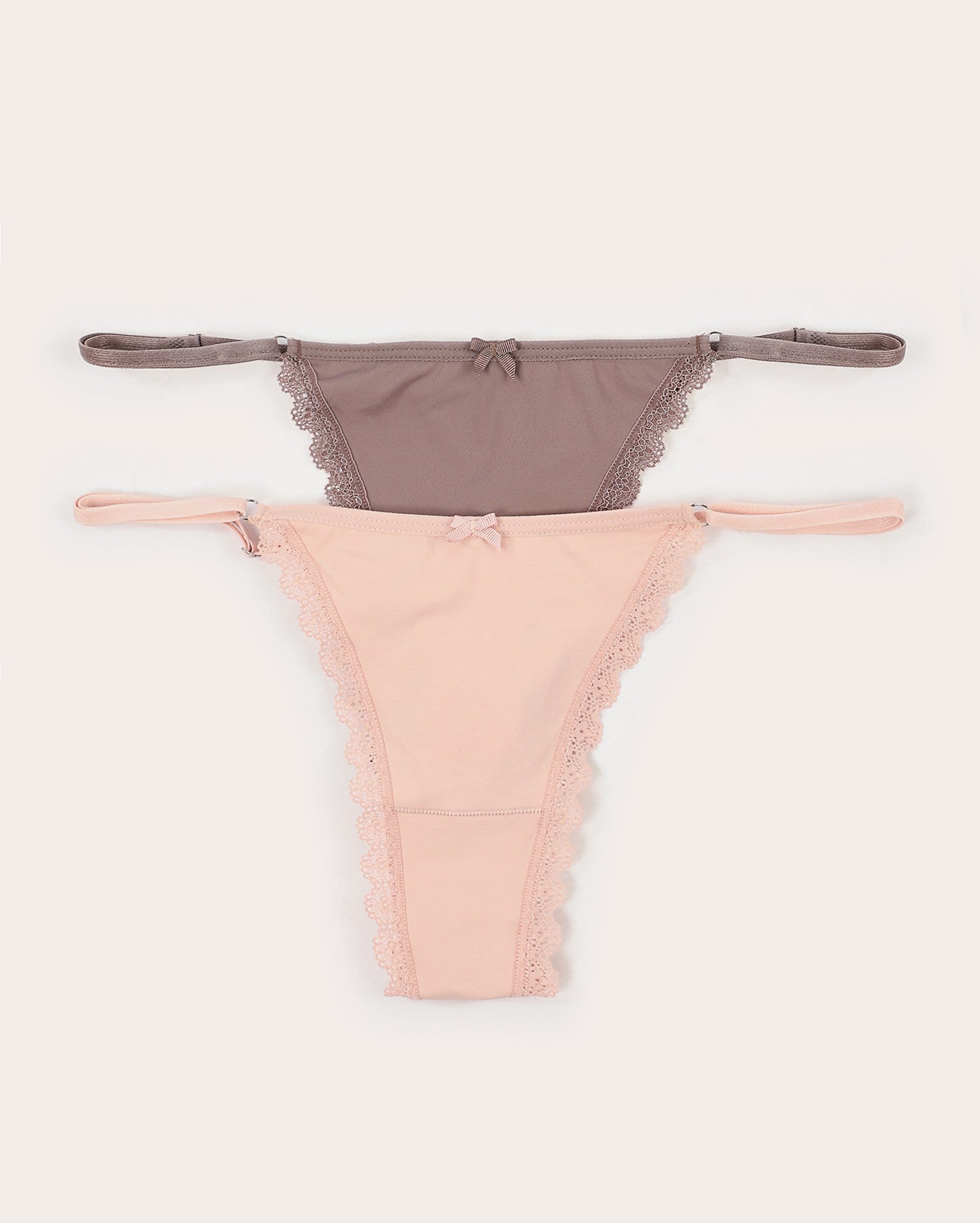 Kit calcinha 2 peças string fio com renda - multicor