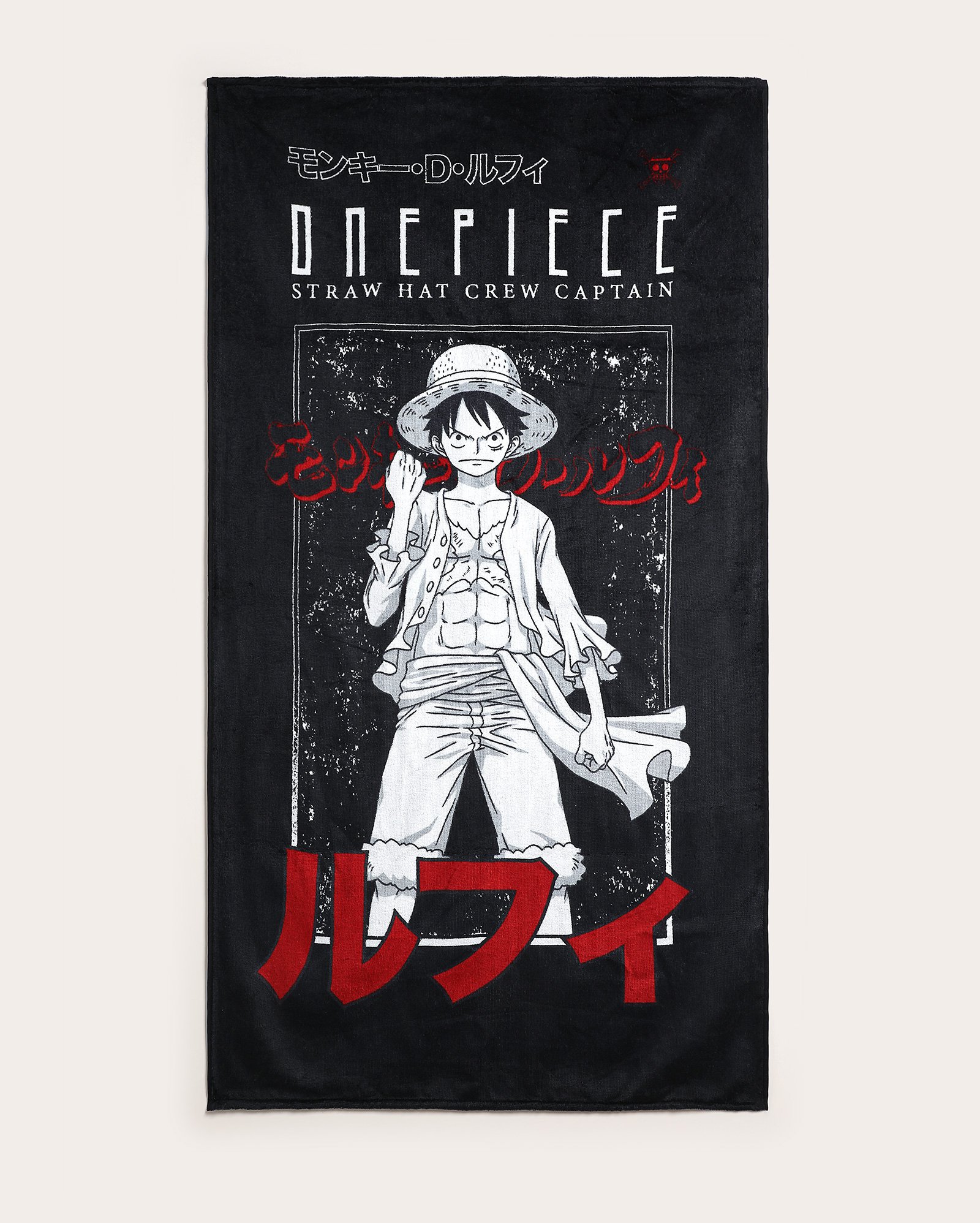 Toalha de banho velour Luffy - preta | Casa Riachuelo