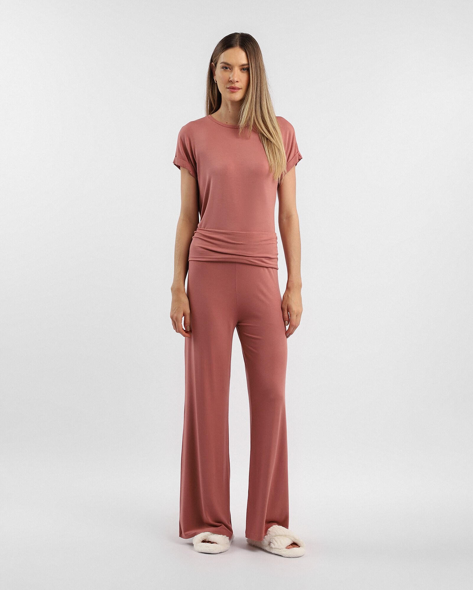 Riachuelo | Pijama longo feminino em modal Cápsula Menopausa - rosa