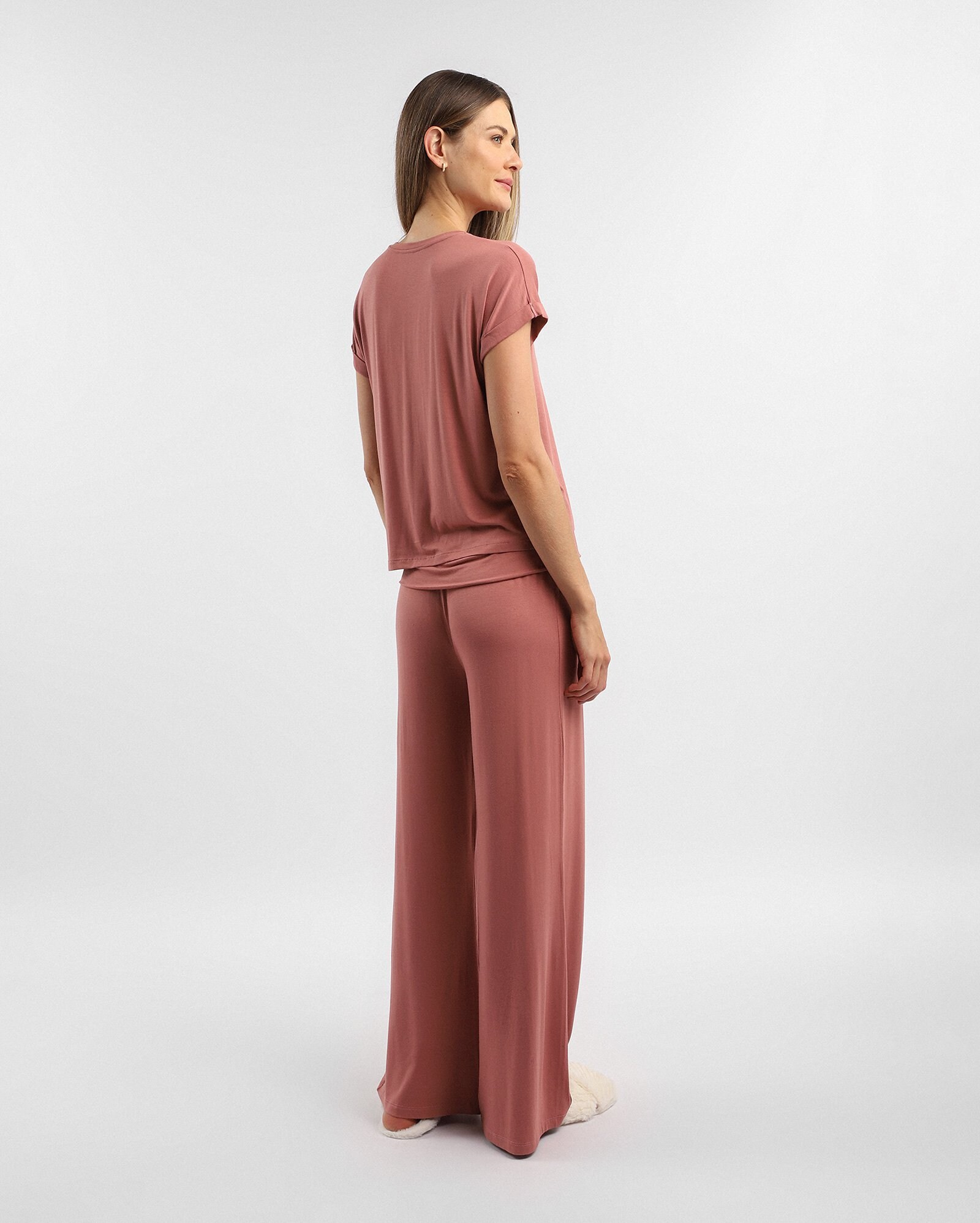 Riachuelo | Pijama longo feminino em modal Cápsula Menopausa - rosa