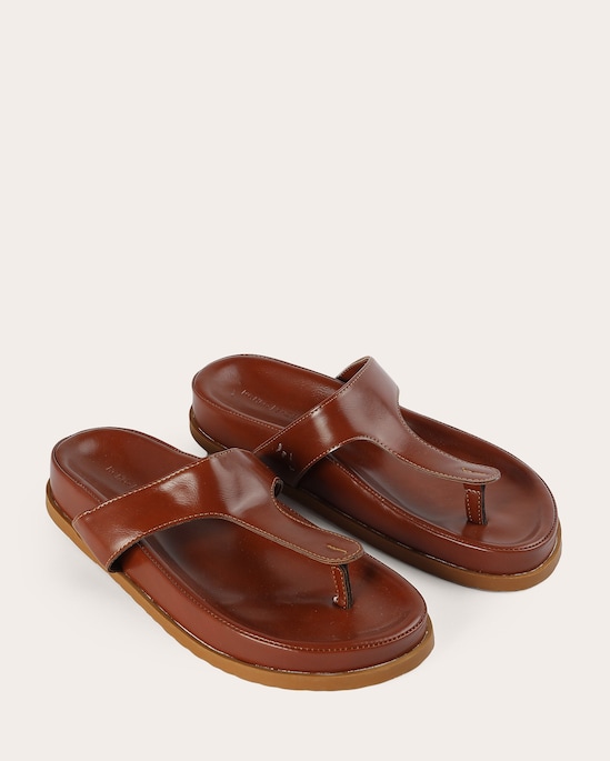 Sandália feminina flatform dedo - vermelha