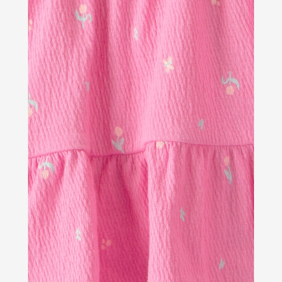 Conjunto curto infantil 2 peças floral - rosa | Carter's