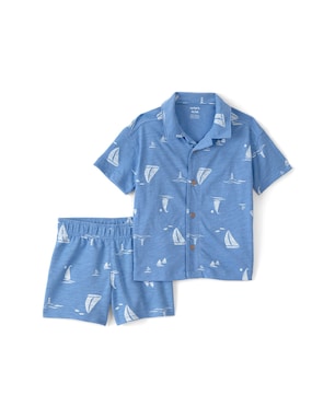 Conjunto curto infantil 2 peças barco - azul | Carter's