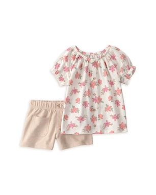 Conjunto curto infantil 2 peças floral - multicor | Carter's