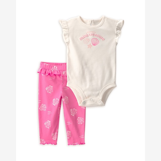 Conjunto longo bebê 2 peças conchas - multicor | Carter's