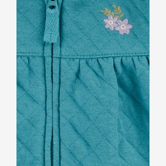 Conjunto longo bebê 3 peças matelassê floral - multicor | Carter's