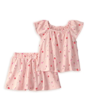 Conjunto curto bebê 2 peças frutinhas - rosa | Carter's