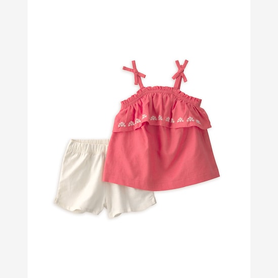 Conjunto curto bebê 2 peças em viscolinho - multicor | Carter's