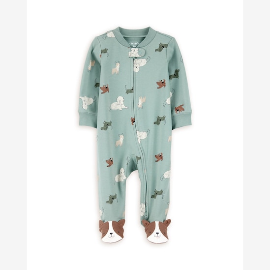 Macacão bebê com pezinho cachorro - verde | Carter's