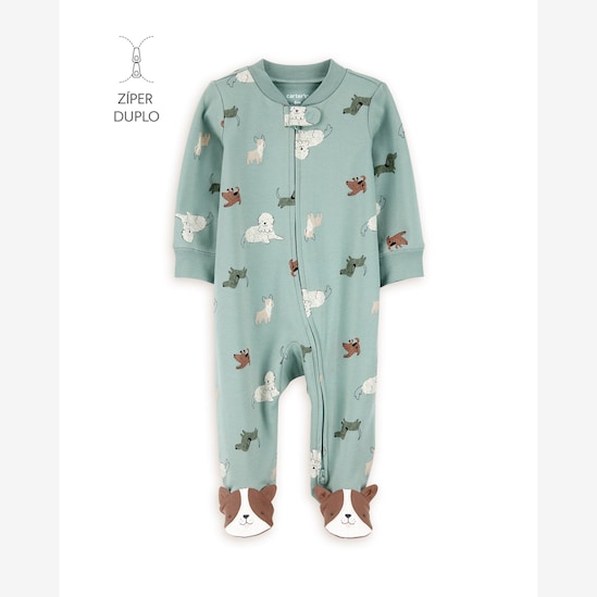 Macacão Carter's bebê menino com pezinho estampado