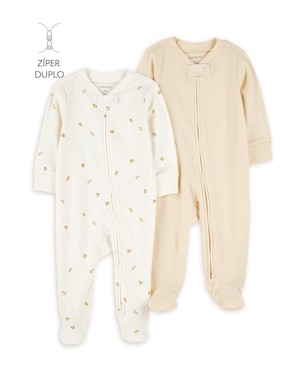 Kit macacão bebê 2 peças estampadas - multicor | Carter's